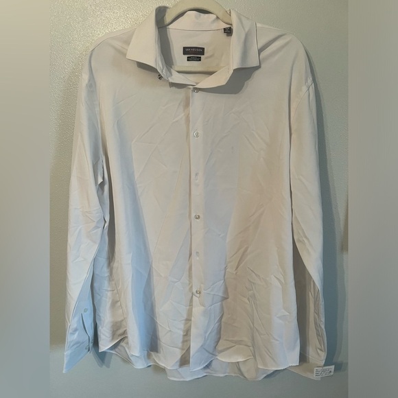 Van Heusen Men's White Button Down Dress Shirt Size XL 34/35 Slim Fit - Picture 1 of 4